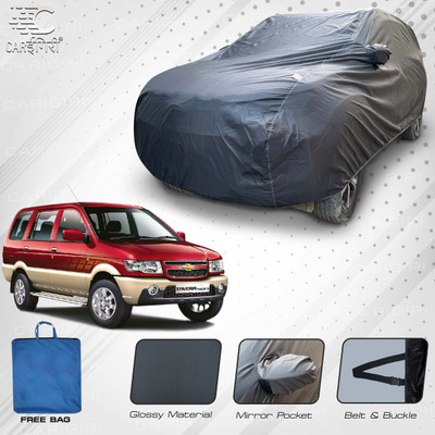 Carigiri Car Cover For Chevrolet Tavera (With Mirror Pockets)(Grey)