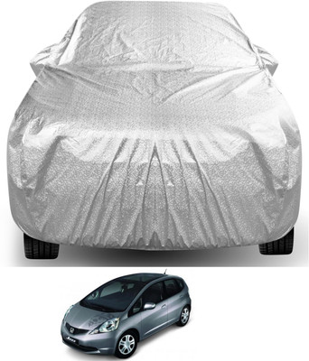 Auto Hub Car Cover For Honda Jazz (With Mirror Pockets)(Silver)