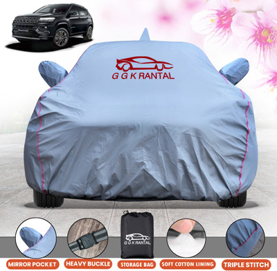 G G K RANTAL Car Cover For Jeep Compass (With Mirror Pockets)(Grey, For 2017, 2018, 2019, 2020, 2021, 2022, 2023 Models)