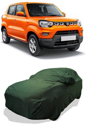 Coxtor Car Cover For Maruti Suzuki S-Presso STD Petrol (With Mirror Pockets)(Green)