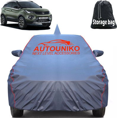 autouniko Car Cover For Tata Nexon, Nexon 1.2 Revotron XE, Nexon 1.2 Revotron XT (With Mirror Pockets)(Grey)