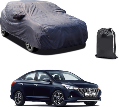 PAGORA Car Cover For Hyundai Verna Facelift (With Mirror Pockets)(Grey)
