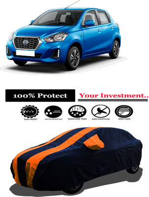Amexride Car Cover For Datsun GO 1.2 (With Mirror Pockets)(Orange)
