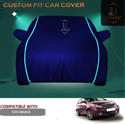 Ukara Car Cover For Tata Manza (With Mirror Pockets)(Blue)