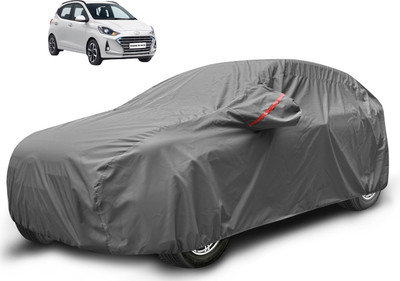 Caronix Car Cover For Hyundai Grand i10 Nios (With Mirror Pockets)(Grey)