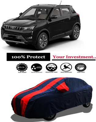 Amexride Car Cover For Mahindra XUV300 W8 Option Petrol (With Mirror Pockets)(Red)