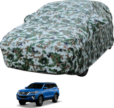Auto Hub Car Cover For Toyota New Fortuner (With Mirror Pockets)(Multicolor)