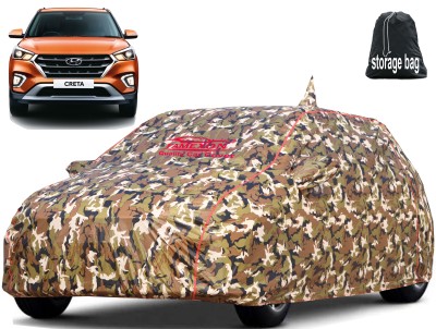 FAMEXON Car Cover For Hyundai Creta (With Mirror Pockets)(Multicolor)