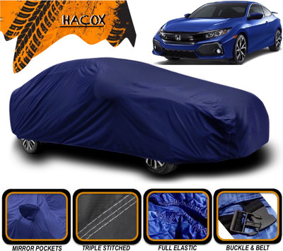 HACOX Car Cover For Honda Civic (With Mirror Pockets)(Blue)