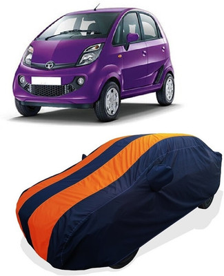 Coxtor Car Cover For Tata Nano Genx (With Mirror Pockets)(Orange)