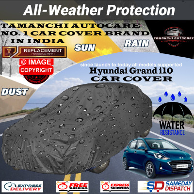 Tamanchi Autocare Car Cover For Hyundai Grand i10(Grey)
