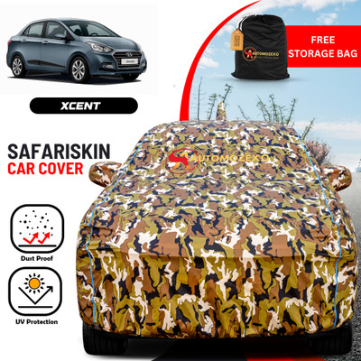 AUTOMOZEXO Car Cover For Hyundai Xcent (With Mirror Pockets)(Multicolor)