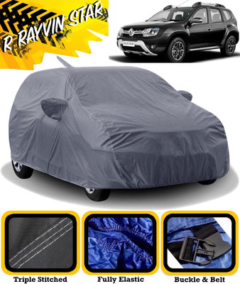 R Rayvin Star Car Cover For Renault Duster (With Mirror Pockets)(Grey)