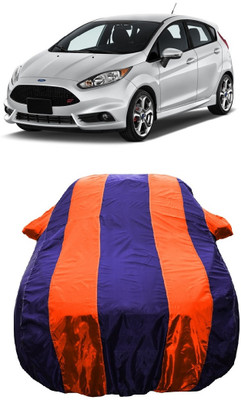 Wegather Car Cover For Ford Fiesta Parx Silver (With Mirror Pockets)(Orange)