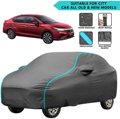 xodi Car Cover For Honda City, City i-Dtec, City i-Vtec, City Facelift, City ZX, City LX, City LQ (With Mirror Pockets)(Grey, Blue)