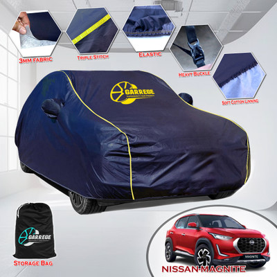 GARREGE Car Cover For Nissan Magnite (With Mirror Pockets)(Blue, For 2021, 2022, 2023, 2024 Models)