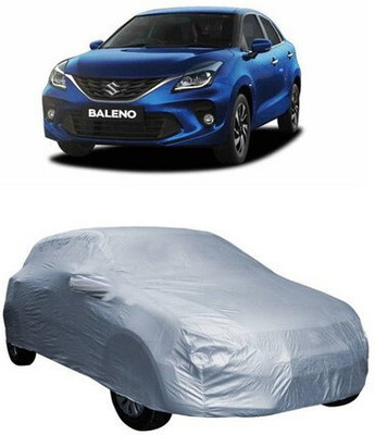 HDSERVICES Car Cover For Maruti Suzuki Baleno (With Mirror Pockets)(Silver)