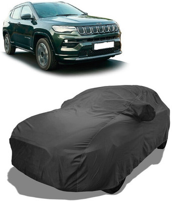 Coxtor Car Cover For Jeep Compass (With Mirror Pockets)(Grey)