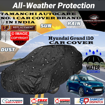 Tamanchi Autocare Car Cover For Hyundai Grand i10(Black)