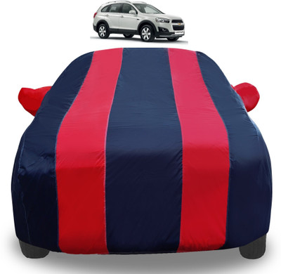 Auto Hub Car Cover For Chevrolet Captiva (With Mirror Pockets)(Red)
