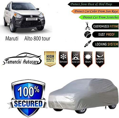 Tamanchi Autocare Car Cover For Maruti Alto 800(Silver, For 2022 Models)
