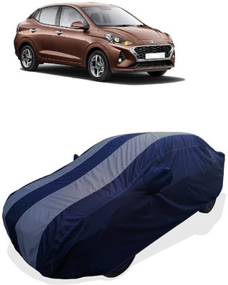 Coxtor Car Cover For Hyundai Aura SX option Diesel (With Mirror Pockets)(Grey)