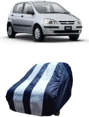 SRI GORAKHNATH TRADERS Car Cover For Hyundai Getz 1.3 GVS (Without Mirror Pockets)(White, Blue)