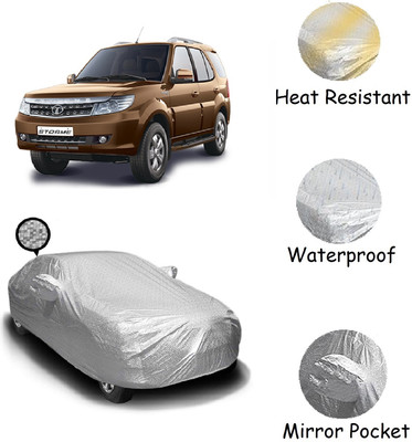 AUTOFIT Car Cover For Tata Safari Storme (With Mirror Pockets)(Silver)