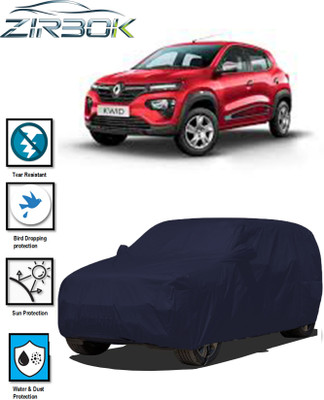 ZIRBOK Car Cover For Renault Kwid (With Mirror Pockets)(Blue)
