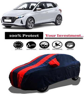 Amexride Car Cover For Hyundai i20 Sportz (With Mirror Pockets)(Red)