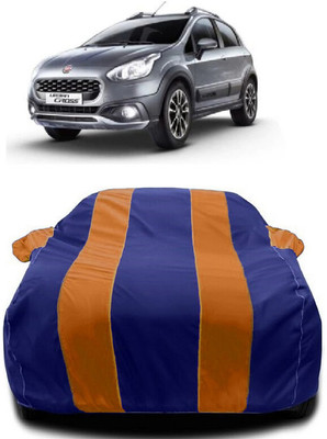 Autoprime Car Cover For Fiat Avventura Urban Cross 1.4 T-Jet Emotion Petrol (With Mirror Pockets)(Orange, Blue)