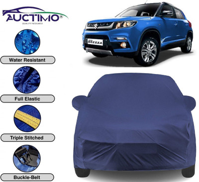 AUCTIMO Car Cover For Maruti Suzuki Vitara Brezza (With Mirror Pockets)(Blue)