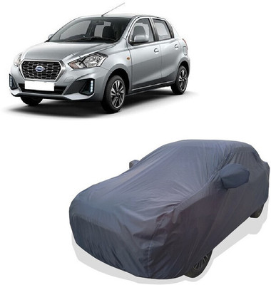 Tricway Car Cover For Datsun Go (With Mirror Pockets)(Grey)