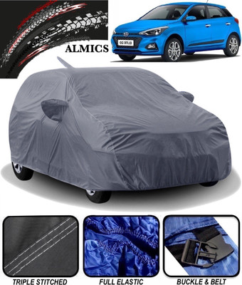 ALMICS Car Cover For Hyundai Elite i20 (With Mirror Pockets)(Grey)