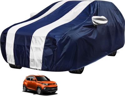 Auto Hub Car Cover For Mahindra KUV100 (Without Mirror Pockets)(Black, White)