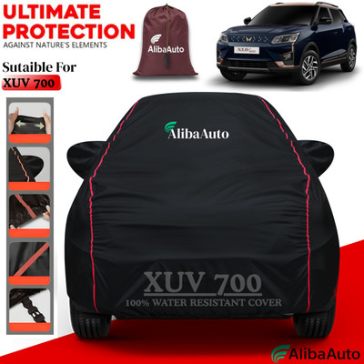 AlibaAuto Car Cover For Mahindra XUV 700 (With Mirror Pockets)(Black, Red, For 2019, 2020, 2021, 2022, 2023, 2024 Models)