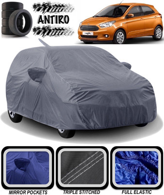 ANTIRO Car Cover For Ford Figo (With Mirror Pockets)(Grey)