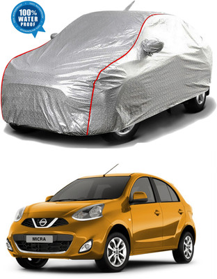 AUTOCAD Car Cover For Nissan Micra (With Mirror Pockets)(Silver)