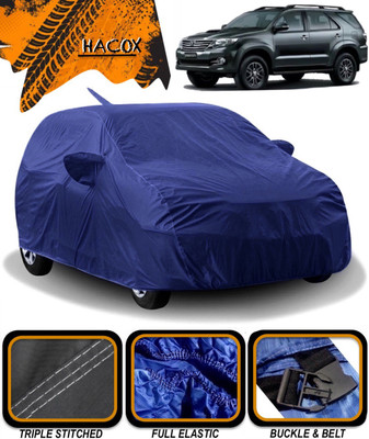 HACOX Car Cover For Toyota Fortuner Old (With Mirror Pockets)(Blue)