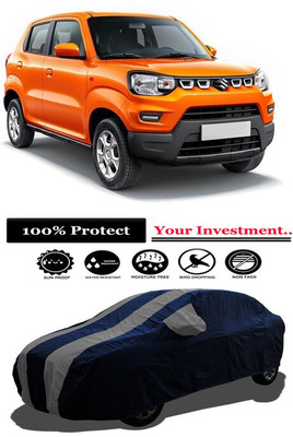 Amexride Car Cover For Maruti Suzuki S-Presso STD Petrol (With Mirror Pockets)(Grey)