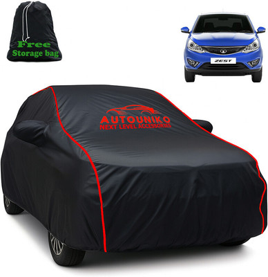 autouniko Car Cover For Tata Zest (With Mirror Pockets)(Black)
