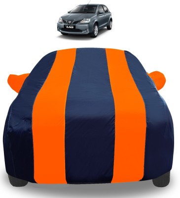 Auto Hub Car Cover For Toyota Etios Liva (With Mirror Pockets)(Orange)