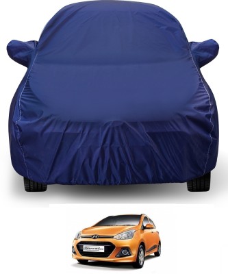 Auto Hub Car Cover For Hyundai Grand i10 (With Mirror Pockets)(Blue)