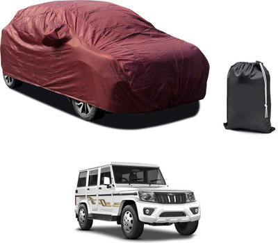 GOSHIV-car and bike accessories Car Cover For Mahindra Bolero (With Mirror Pockets)(Maroon)