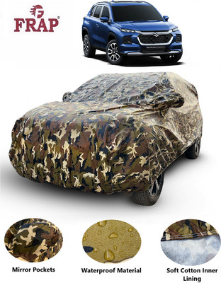 Frap Car Cover For Maruti Suzuki Grand Vitara (With Mirror Pockets)(Multicolor, For 2022, 2023 Models)