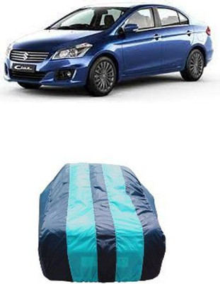 SRI GORAKHNATH TRADERS Car Cover For Maruti Suzuki Ciaz RS ZDi Plus SHVS (Without Mirror Pockets)(White, Blue)