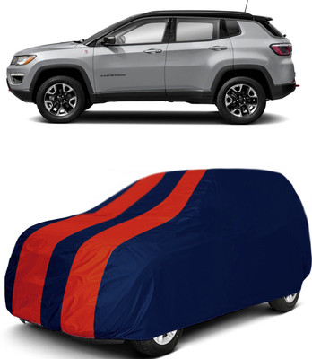 MoTRoX Car Cover For Jeep Compass (Without Mirror Pockets)(Red, Blue)