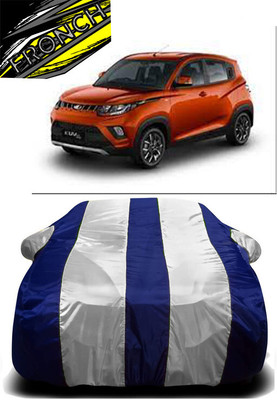FRONCH Car Cover For Mahindra KUV100 NXT D75 K8 (With Mirror Pockets)(White, Blue)
