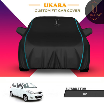 Ukara Car Cover For Hyundai i10 (With Mirror Pockets)(Black)