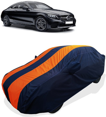 Coxtor Car Cover For Mercedes Benz C-Class C200 (With Mirror Pockets)(Orange)